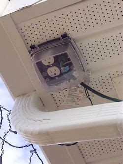 under eave junction box|under eave electrical outlet.